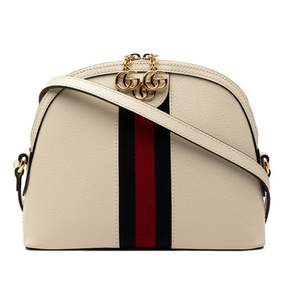 Gucci Ophidia Shoulder Bag 499621 White Leather
