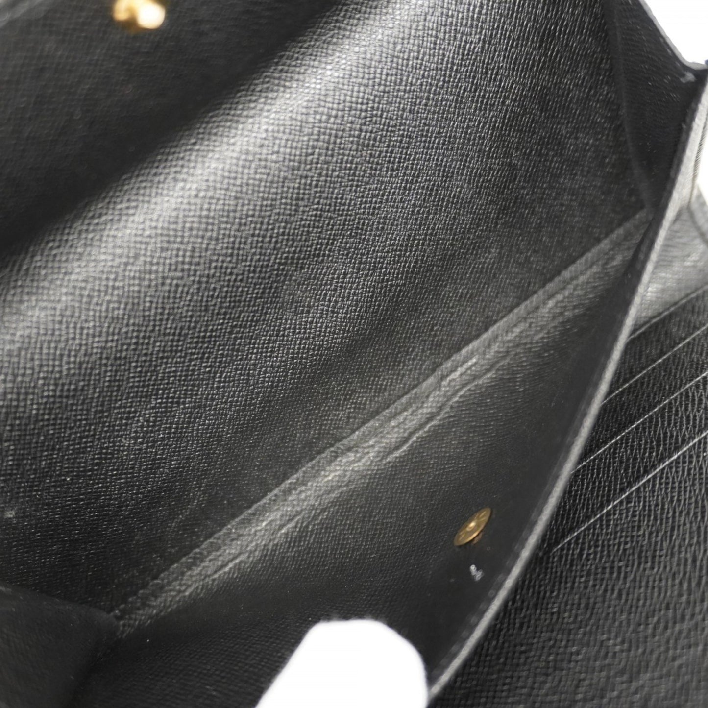 Louis Vuitton Epi Tri-Fold Long Wallet Porte Tresor International M63382 Noir