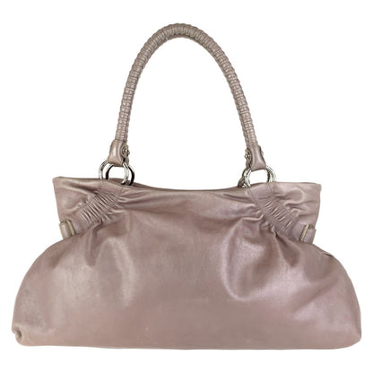 Salvatore Ferragamo Gancini Pink Leather Tote Bag