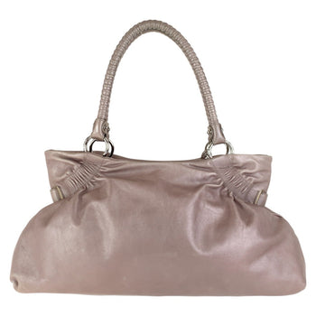 Salvatore Ferragamo Gancini Pink Leather Tote Bag