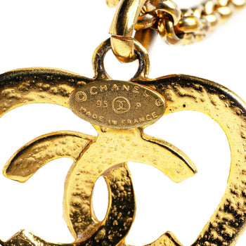 Chanel Heart Motif Coco Mark Chain Pendant Necklace