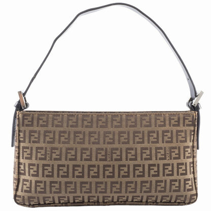 Fendi Zucca Shoulder Bag 8Br042 Canvas | Leather Beige