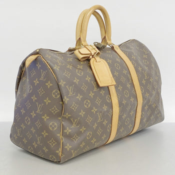 Louis Vuitton Monogram Keepall 45 Boston Bag M41428 Brown