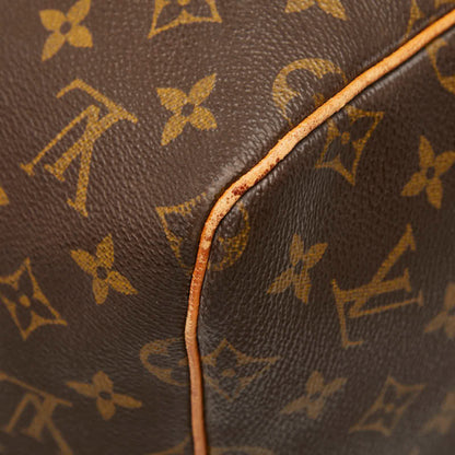 Louis Vuitton Monogram Keepall 55 Boston Bag/Travel Bag M41424 Brown Leather