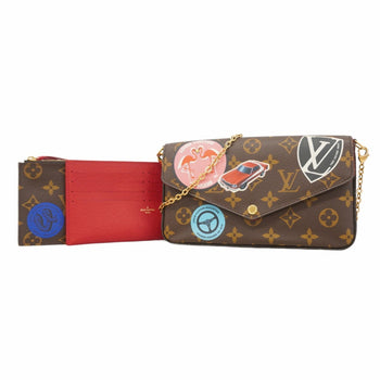 Louis Vuitton Monogram Pochette Felice Shoulder Wallet M62145 Brown