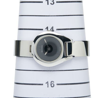 Gucci Bangle Watch 6700L Quartz Black Dial Stainless Steel