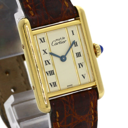 Cartier Must Tank Watch 5057001 Silver/Leather