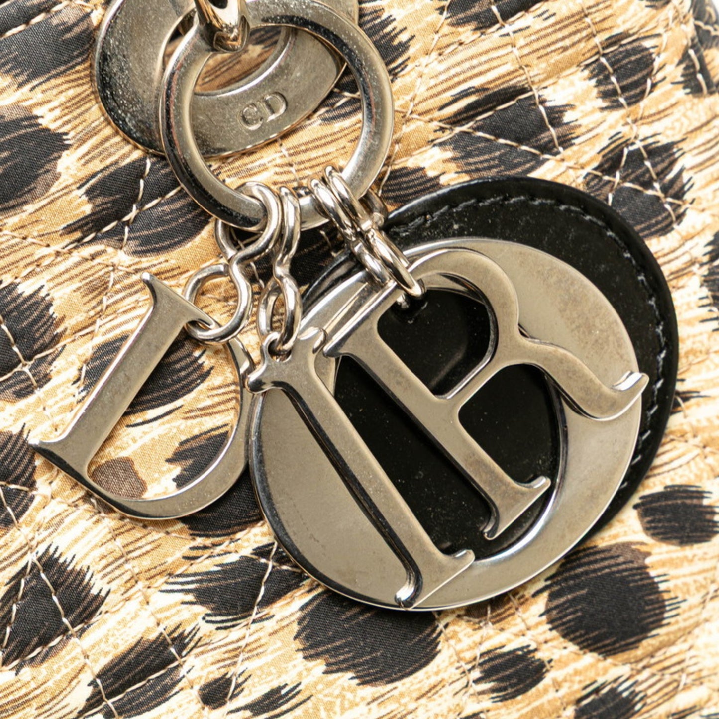 Christian Dior Dior Lady Cannage Leopard Print Handbag/Shoulder Bag