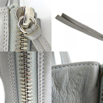 Balenciaga Paper Handbag 357333 Leather Silver Shoulder