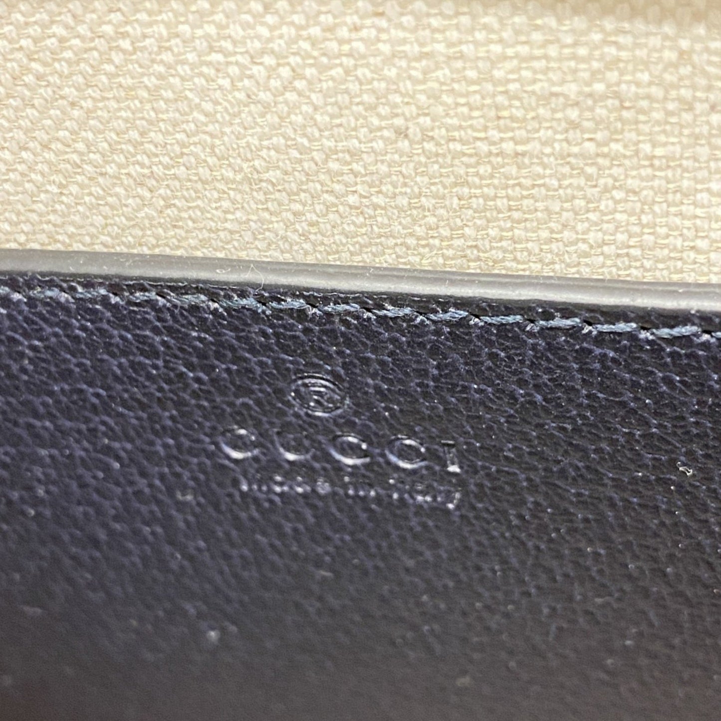 Gucci Gg Supreme Handbag 671623 Navy 2-Way Bag