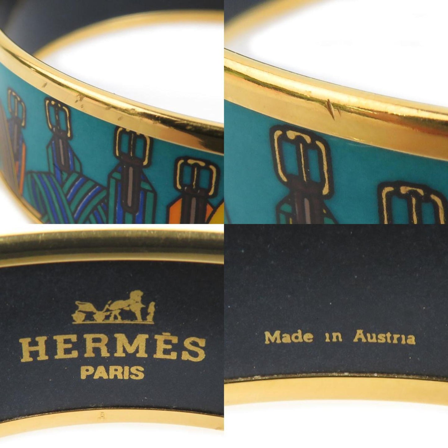 Hermes Herms Bangle Bracelet In Enamel