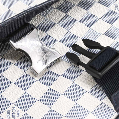 Louis Vuitton Damier Chance Matchpoint Shoulder Bag In White And Navy