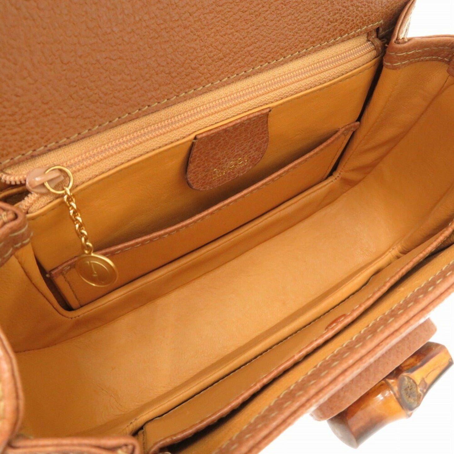 Gucci Bamboo Leather Brown 000 2046 0188 Handbag 0271 Gucci
