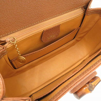 Gucci Bamboo Leather Brown 000 2046 0188 Handbag 0271 Gucci