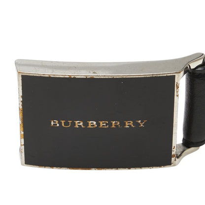 Burberry Logo Belt Size: 105 42 Black Leather