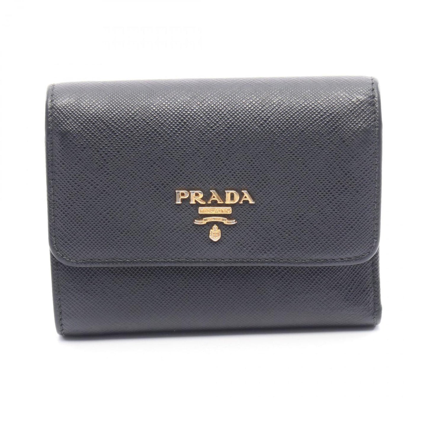 Prada Saffiano Metal Tri-Fold Wallet