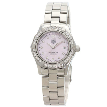 Tag Heuer Waf141B Aquaracer Bezel 10P Diamond Watch Stainless Steel Ss