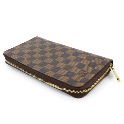 Louis Vuitton Damier Zippy Organizer Round Long Wallet In Ebene Leather N60003
