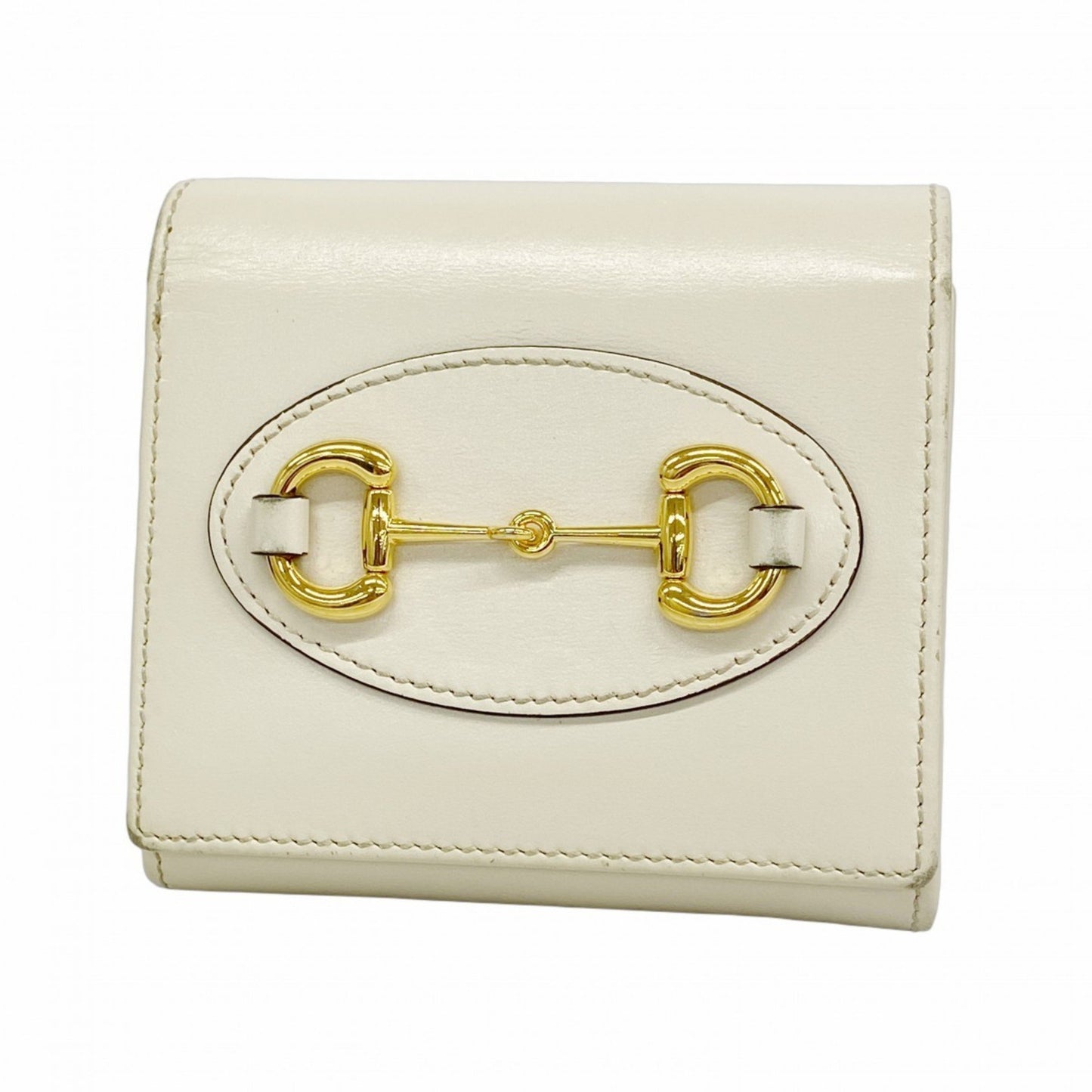 Gucci Horsebit Wallet 621891 Leather White
