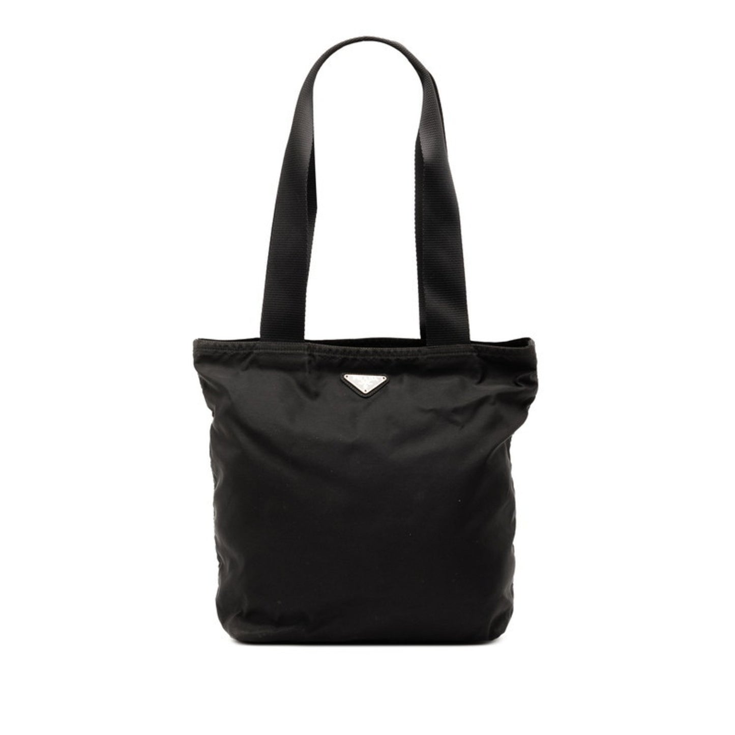 Prada Triangle Logo Tote Bag