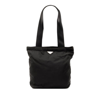 Prada Triangle Logo Tote Bag