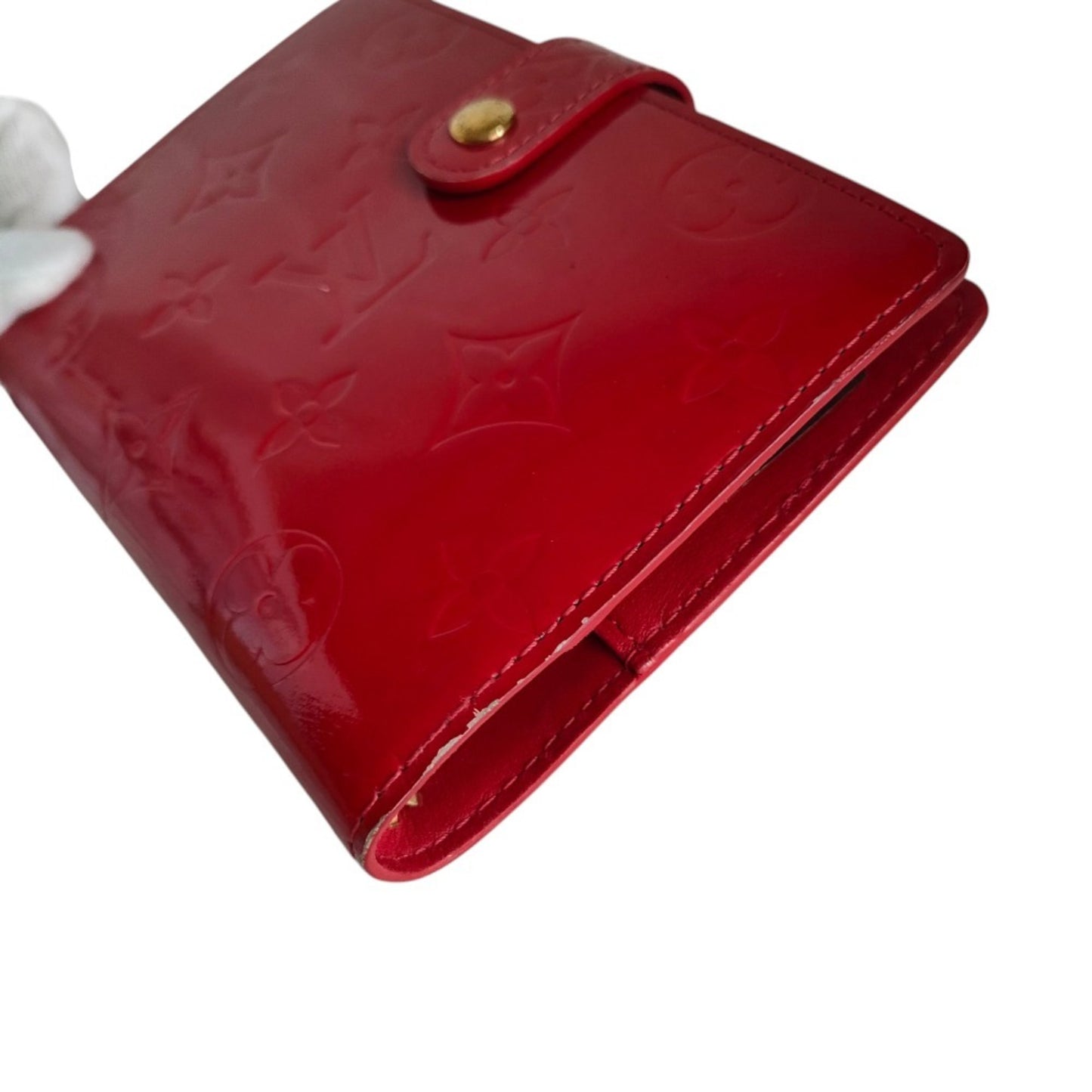 Louis Vuitton Vernis Agenda Pm 6-Ring Notebook Cover R21003 Rouge Red