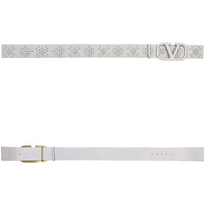 Valentino Garavani Belt F-24333 White Ww2T0S10Ytr Wide Leather