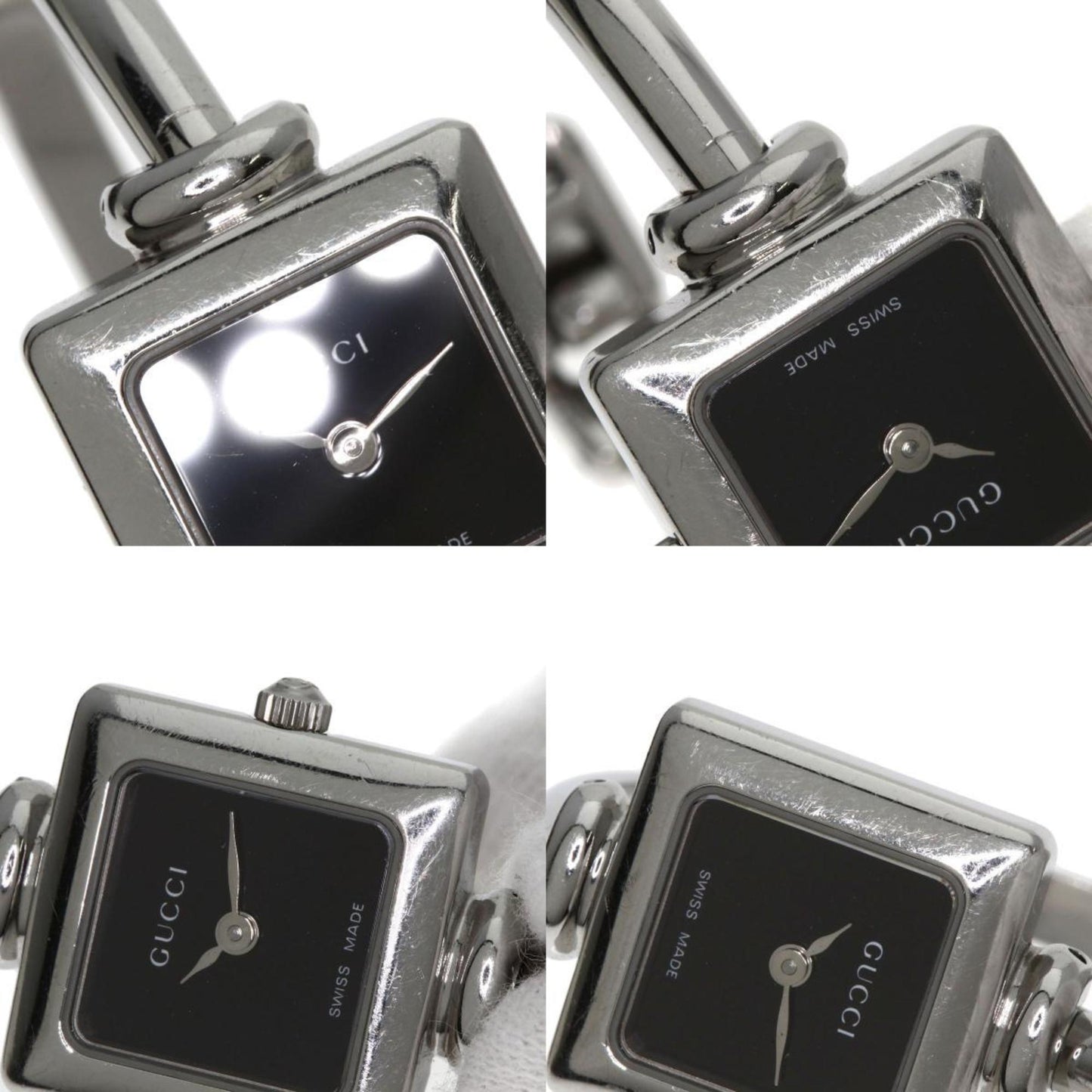 Gucci 1900L Square Face Bangle Watch In Stainless Steel/Ss
