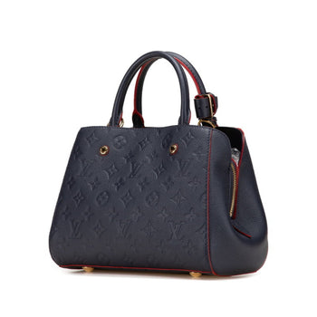 Louis Vuitton Monogram Empreinte Montaigne Bb Shoulder Bag/Handbag 2-Way M42747 Marine Rouge Navy