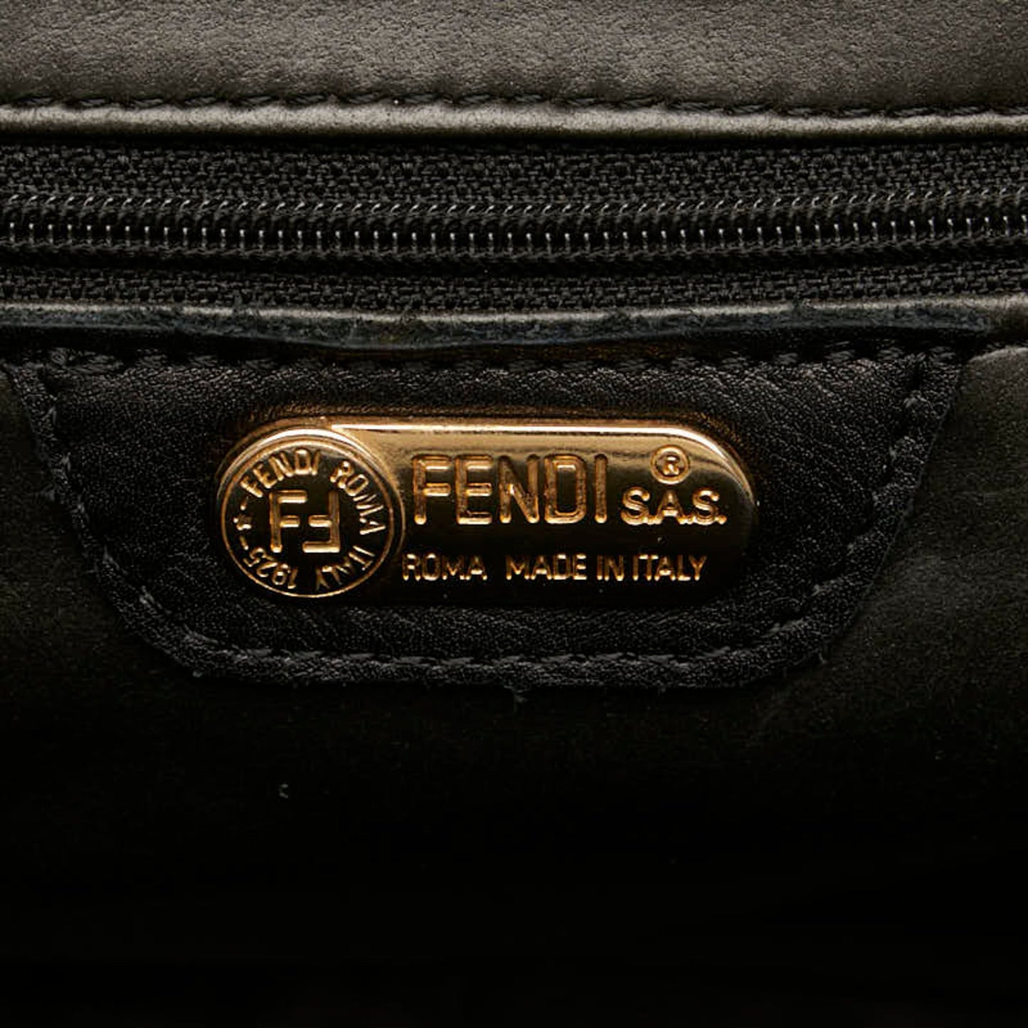Fendi Shoulder Bag Black Sheepskin