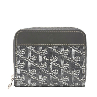 Goyard Matignon Pm Coin Case In Gray Pvc Leather