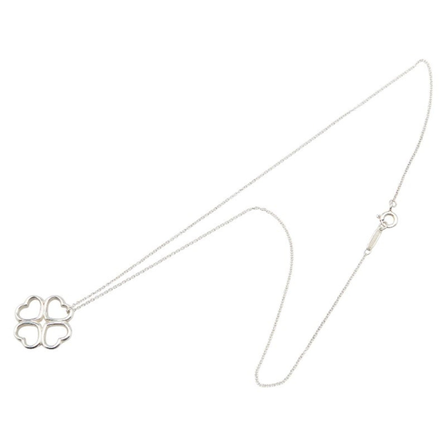 Tiffany & Co. Four-Leaf Clover Motif Necklace In 925 Silver