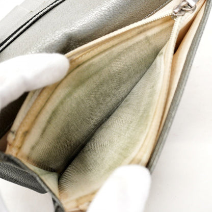 Chanel Long Wallet In Bicolor Caviar Leather