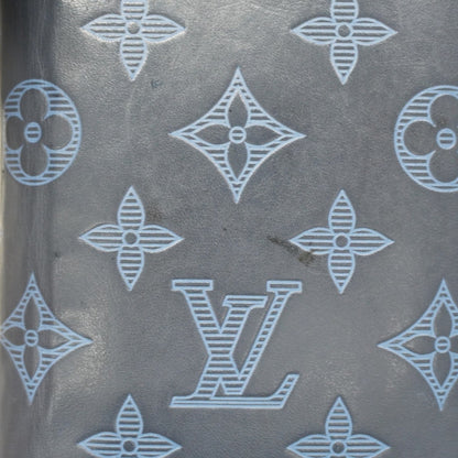 Louis Vuitton Monogram Shadow Zippy Wallet Vertical M80423 Navy