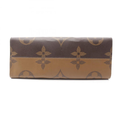 Louis Vuitton On The Go Gm Shoulder Bag Coated Canvas Leather Monogram Giant Reverse