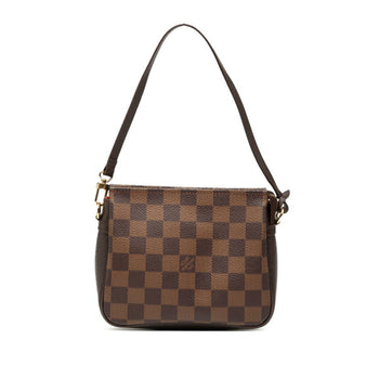 Louis Vuitton Damier Truss Makeup Accessory Pouch Handbag N51982 Brown Leather