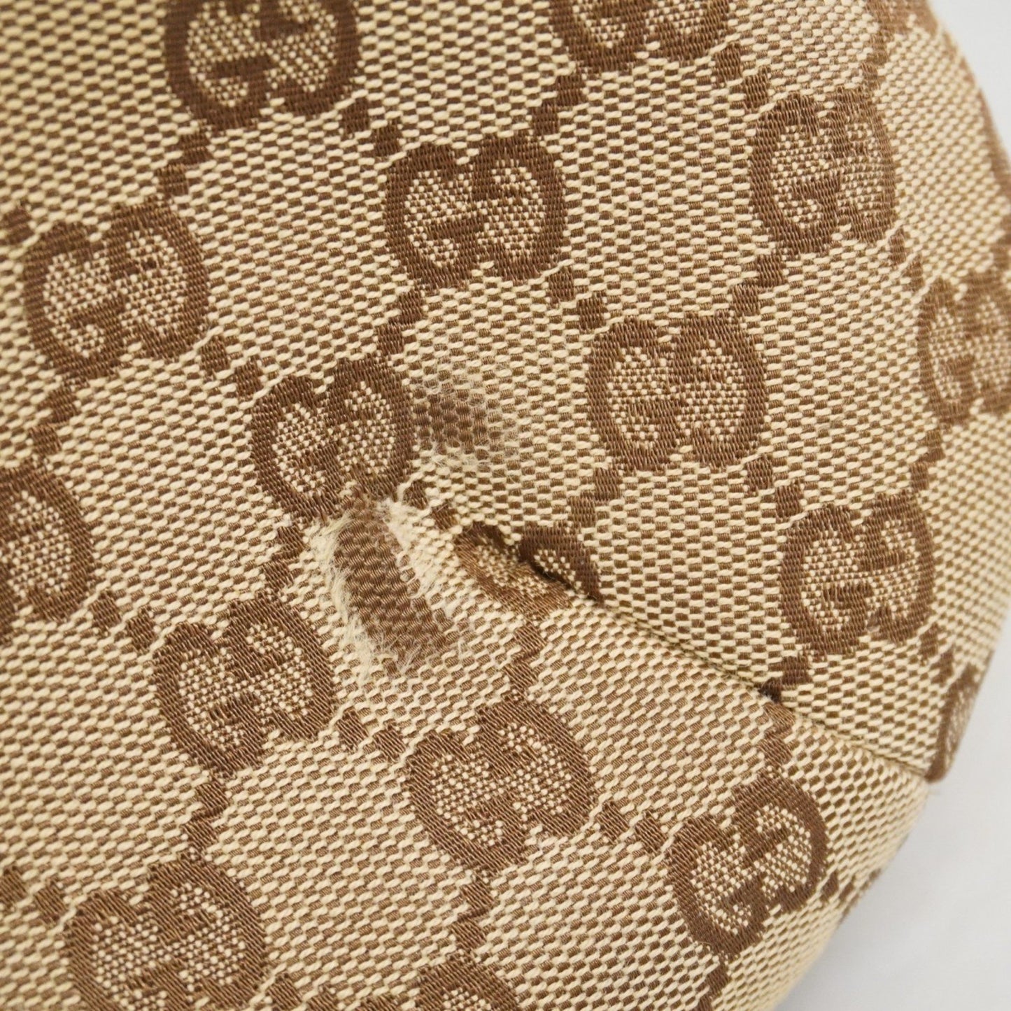 Gucci Gg Canvas Horsebit Shoulder Bag 137592 Brown