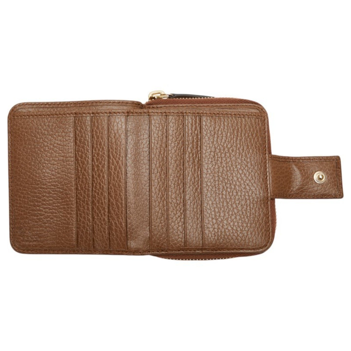 Gucci Gg Canvas Bifold Wallet 346056 Beige Brown Leather