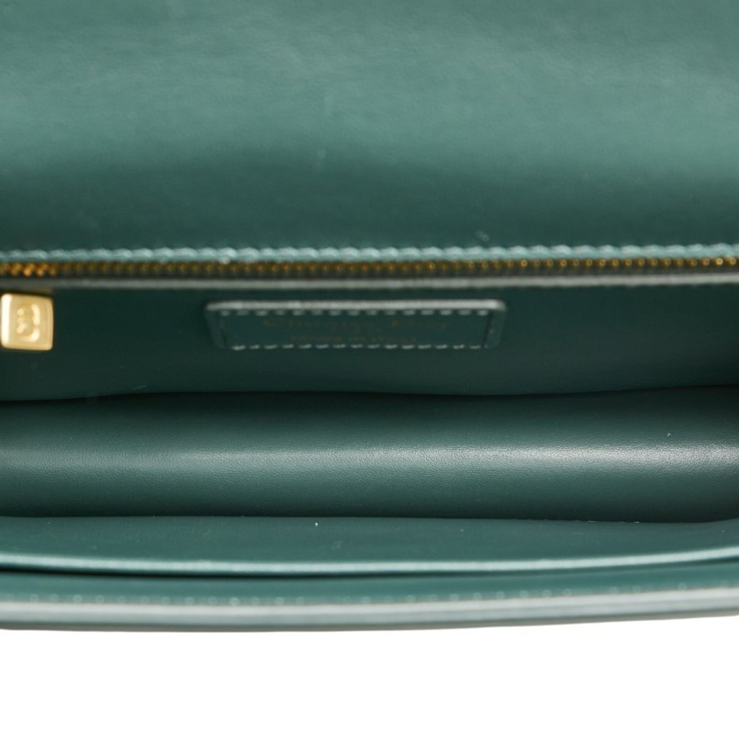 Christian Dior Dior 30 Montaigne Shoulder Bag In Green Calfskin Leather
