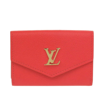 Like New Louis Vuitton Portefeuille Rock Mini M67860 Leather Tri-Fold Wallet Red Lv 0393 Louis