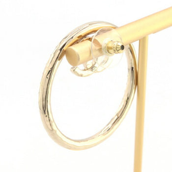 Chanel Single Earring Ab9086 Champagne Gold Metal Rhinestone B22 2022 Model Year Coco Mark