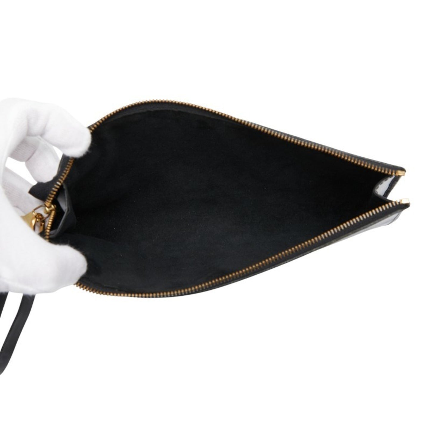 Louis Vuitton Epi Pochette Accessory Pouch Handbag M52942 Noir Black Leather