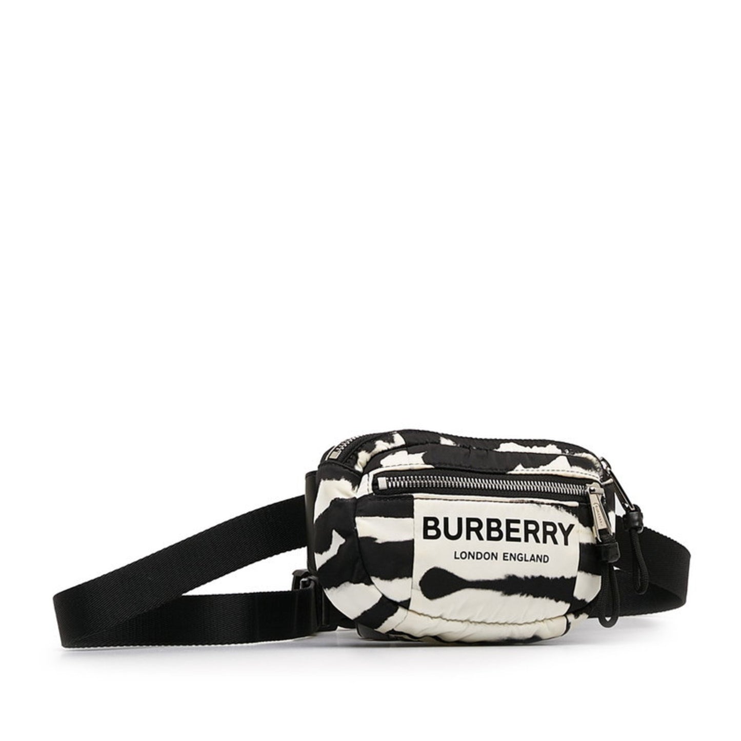 Burberry Logo Zebra Waist Bag In White