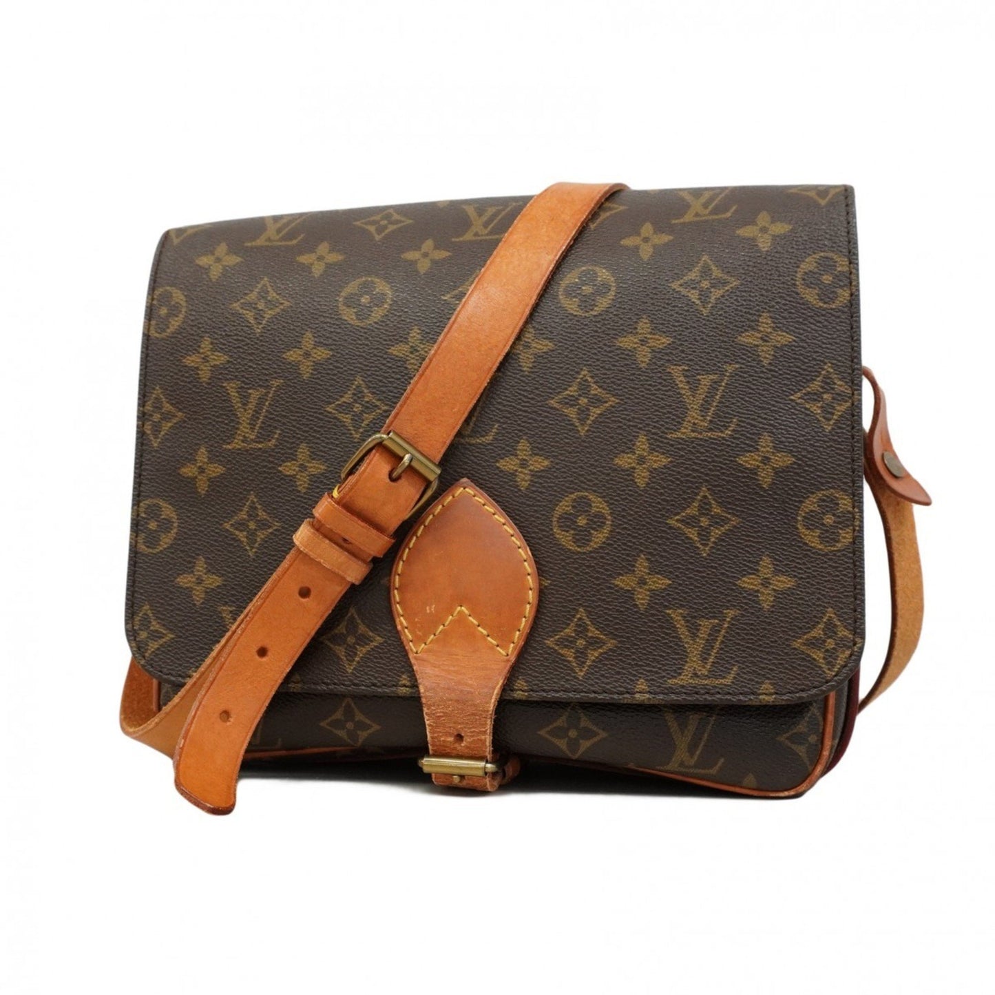 Louis Vuitton Monogram Cartouchiere Gm Shoulder Bag M51252 Brown