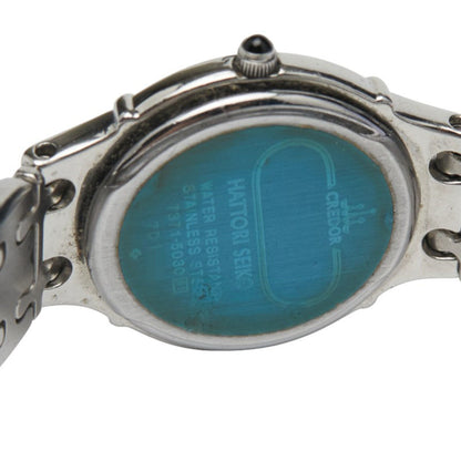 Seiko Credor Watch 7371-5030 Quartz White Dial Stainless Steel