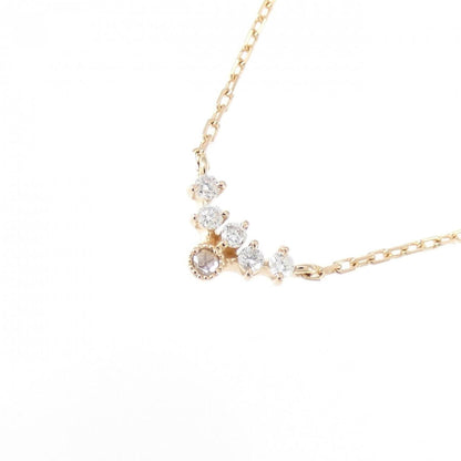Agete Agate Diamond Necklace 0.03Ct