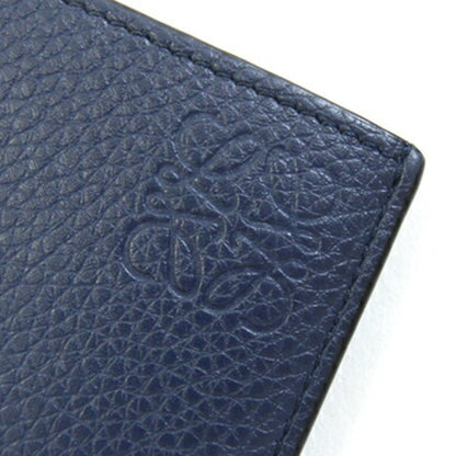Loewe Bi-Fold Wallet Anagram Vertical Bifold C660302X02 Navy Black Leather Bi-Color