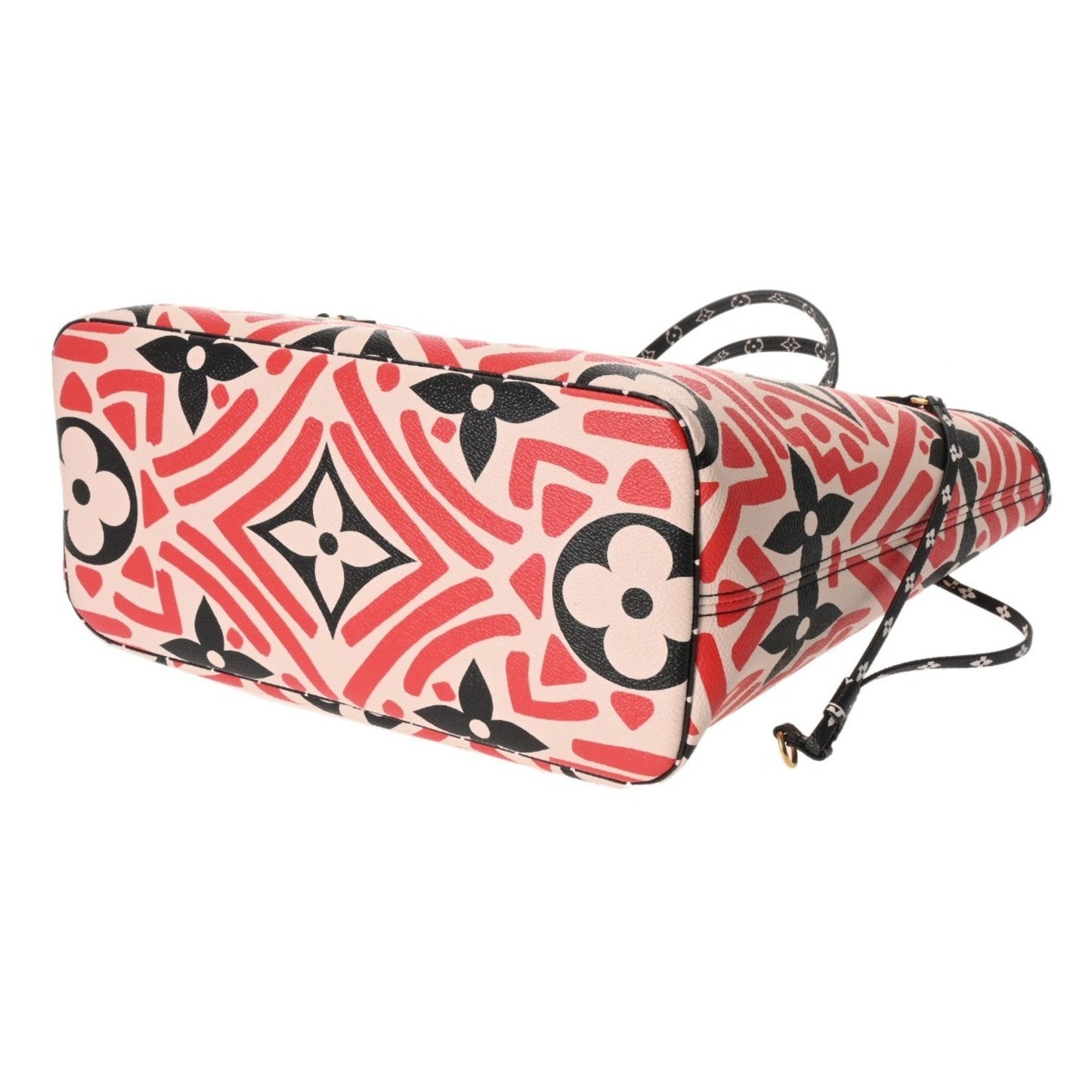 Louis Vuitton Monogram Crafty Neverfull Mm Creme/Rouge M56583 Women'S Canvas Tote Bag