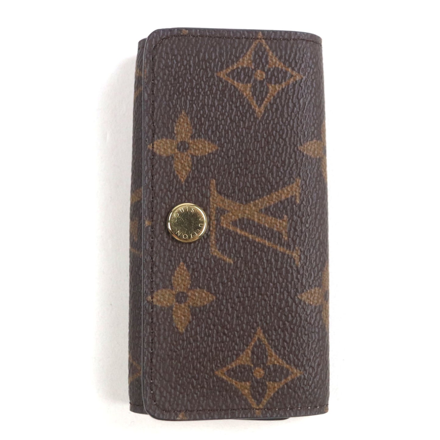 Louis Vuitton M83265 Multicle 4 Chamalow Pink Monogram 4-Ring Key Case With Box And Dust Bag