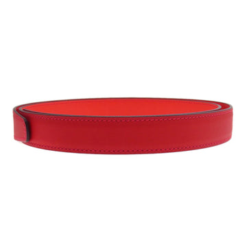 Hermes Rival Vermilion Rose Silver Hardware Belt Swift Epson